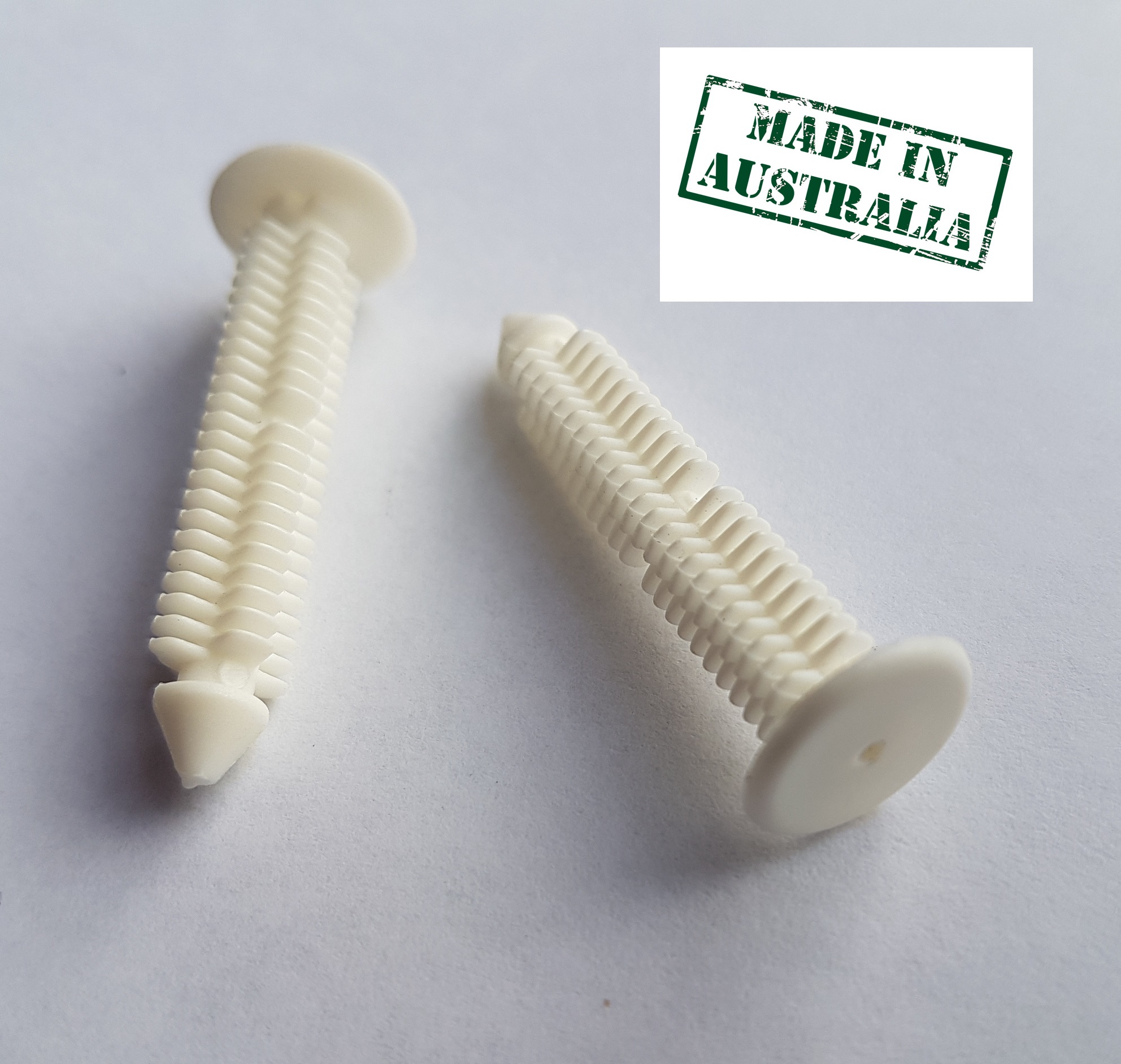 Xmas Tree White Long 6mm - 6.8mm Trim Panel Clip Fastener